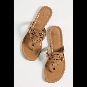Like New Tory Burch Miller Sandals Patent Tan- 8